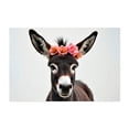thumbnail image 1 of Floral baby donke - Photography Animal Humor Floral Wildlife Farmhouse Portrait Rustic Unframed Wall Art Print 24 x 36 inches, 1 of 7