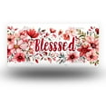 thumbnail image 1 of Floral blessings Front License Plate, Metal License Plate, Funny Standard Plates Personalized Novelty Decorative For Men/Women/Boys/Girls Car 6×12 Inch, 1 of 7