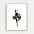 thumbnail image 1 of Floral dance - Illustration Black and White Floral Modern Art Minimalist Oak Framed Wall Art Print 9 x 12 inches, 1 of 15