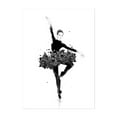 thumbnail image 1 of Floral dance - Illustration Black and White Floral Modern Art Minimalist Unframed Wall Art Print 24 x 36 inches, 1 of 16