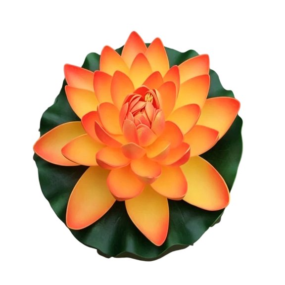 Floral for Home and Events Realistic Water Effect Theme from EVA Series,28 cm,Orange