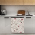 thumbnail image 1 of Floral hexagon beige pattern Dishwasher Magnet Cover Decorative Sticker for Home Cabinet Kitchen 23" x26", 1 of 5
