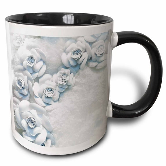 Floral holiday window display, New York City, NY, USA. 11oz Two-Tone Black Mug mug-259790-4