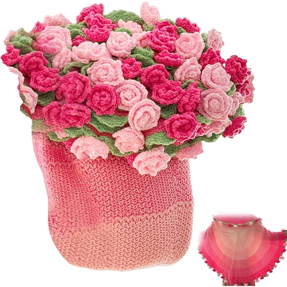 Floral pattern blanket, size: 47.24/63 inches; knitted blanket with 52/99 rose patterns, suitable for birthdays, weddings, Valentine's Day, and home decor.