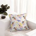Floral puppy Leather Throw Pillow Covers, Pillow Covers Pillowcase for