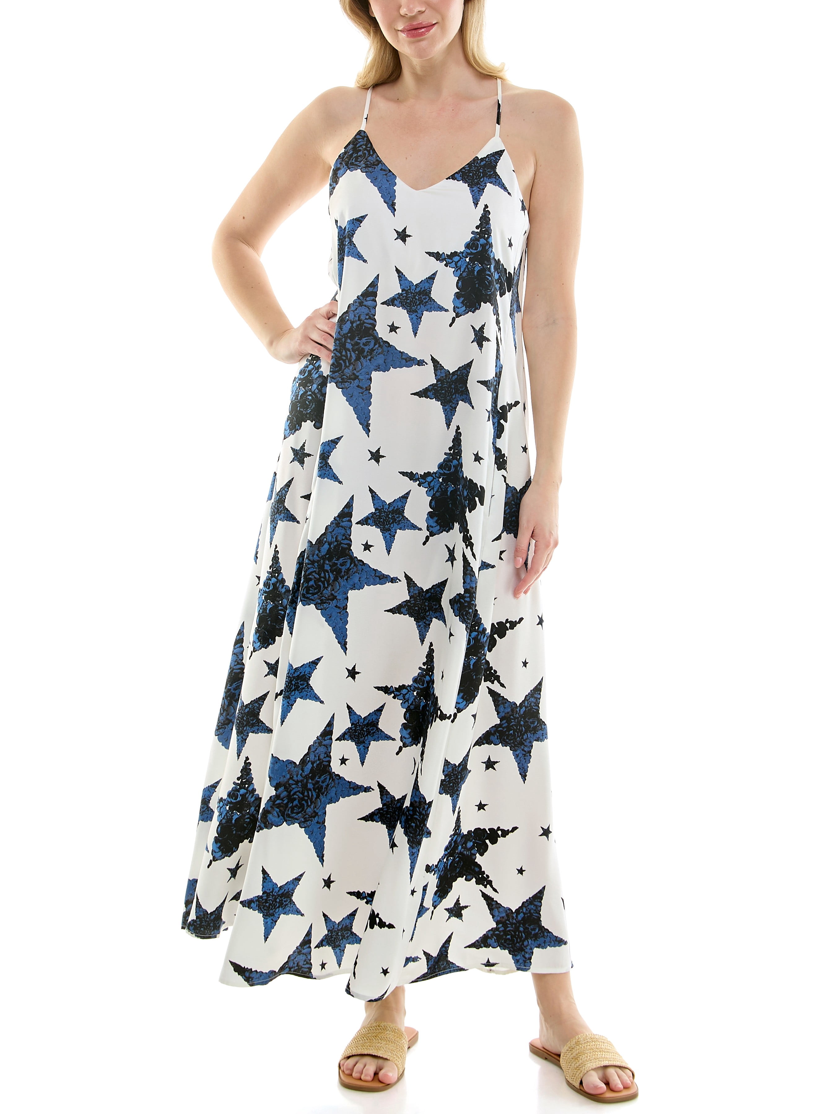 Nicole Miller Women's Maxi Slip Dress With Built In Bra, Sizes S-XL