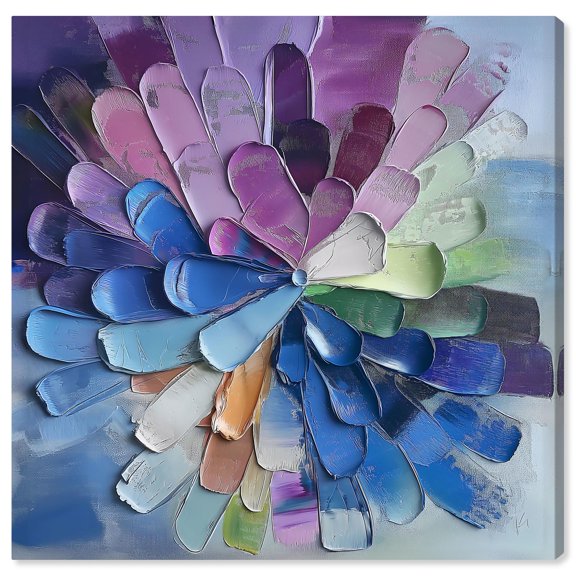 Floralisque I Canvas Modern Abstract Art by Art Remedy, Gallery Wrapped, 40" x 40"