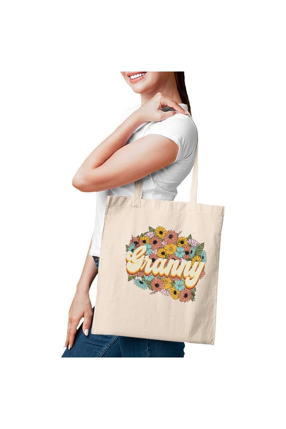 Florals Retro Granny Flower Mothers Day Tote Bag