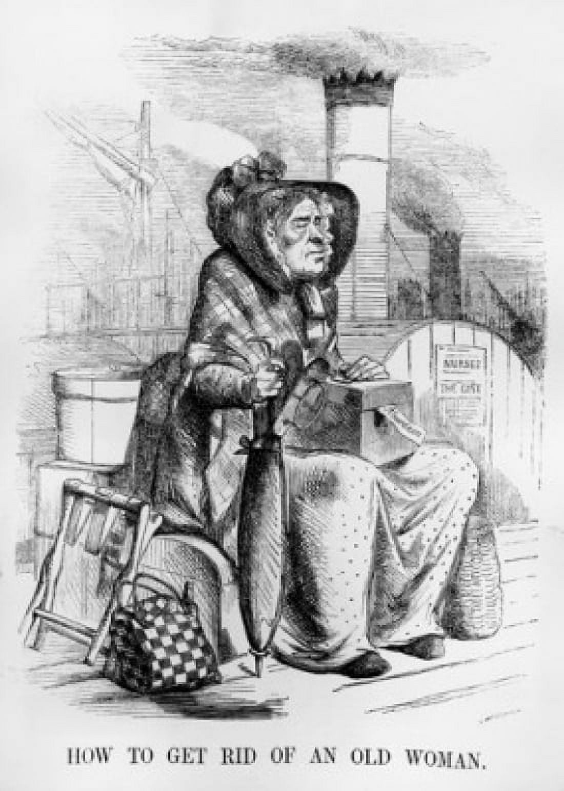 Florance Nightingale cartoon from Punch 1854 Punch the famous comic periodical published a cartoon belittling Nightingales mission London Canvas Art - (18 x 24)