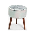 thumbnail image 1 of Floransa Decorative 3 Wood Legs ottomans, Colorful and mid century designs, Easy to assmeble, Ivory, 1 of 4