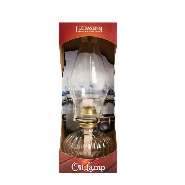 Florasense OldFashioned Glass Oil Lamp for Indoor Use