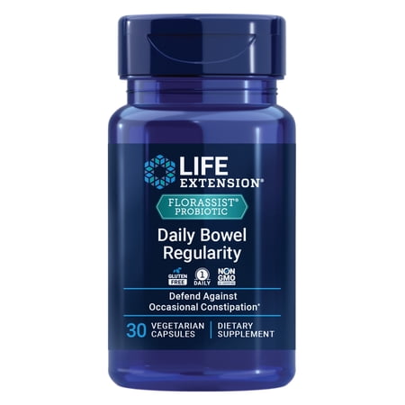 Florassist, Daily Bowel Regularity, 30 Vegetarian Capsules, Life Extension