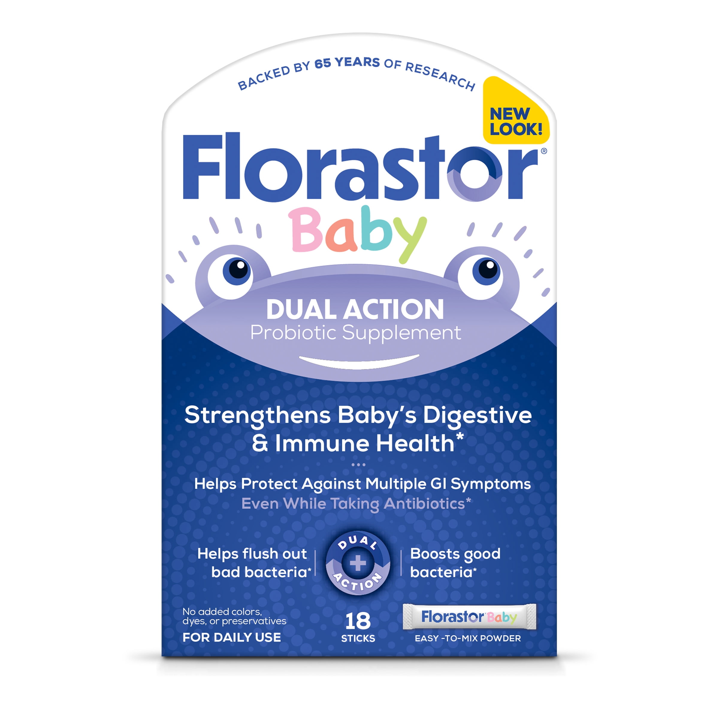 FLORASTORBABY Florastor Baby Daily Probiotic Supplement for Infants, 18 Unflavored Sticks