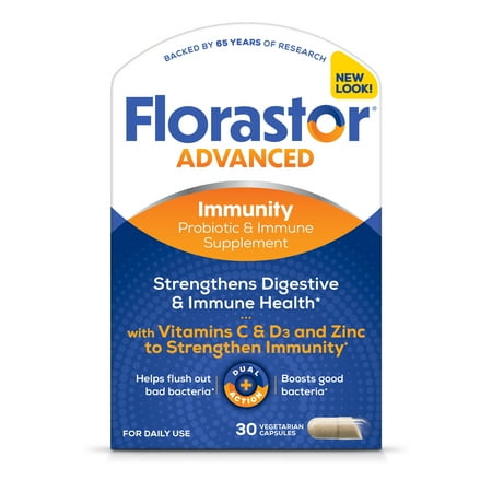 Florastor Select Unisex Daily Probiotic & Immune Support Supplement Capsules, 30 Count