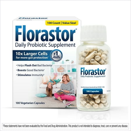 product image of Florastor Unisex Daily Probiotic Supplement Capsules for Digestive Health, 100 Count