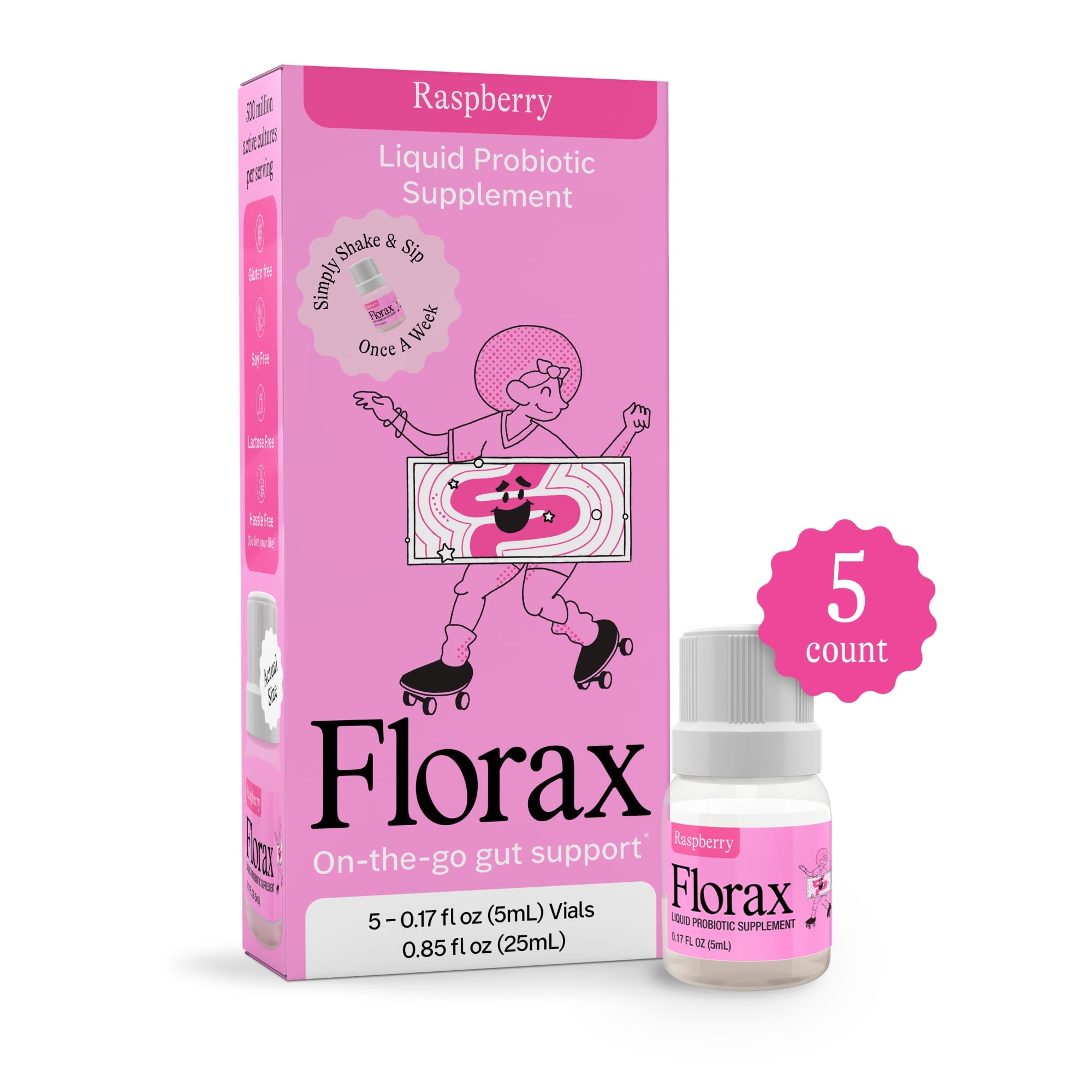 Florax - Liquid Probiotic - Grape Flavor - On-the-go Gut Support