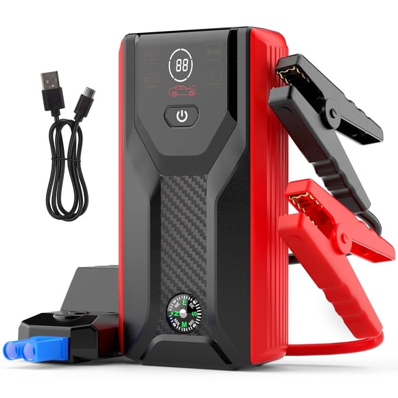 FLORAY Car Jump Starter Portable, 1500A Peak 12V Battery Jump Starter with Jumper Cables Car Battery Charger, Battery Booster Power Pack, Jump Boxes, up to 6.0L Gas/3.0L Diesel
