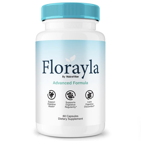 Florayla Probiotics Capsules Gentle Gut & Digestive Support Formula for Balance & Wellness | Easy-to-Take Capsules (60 Capsules)