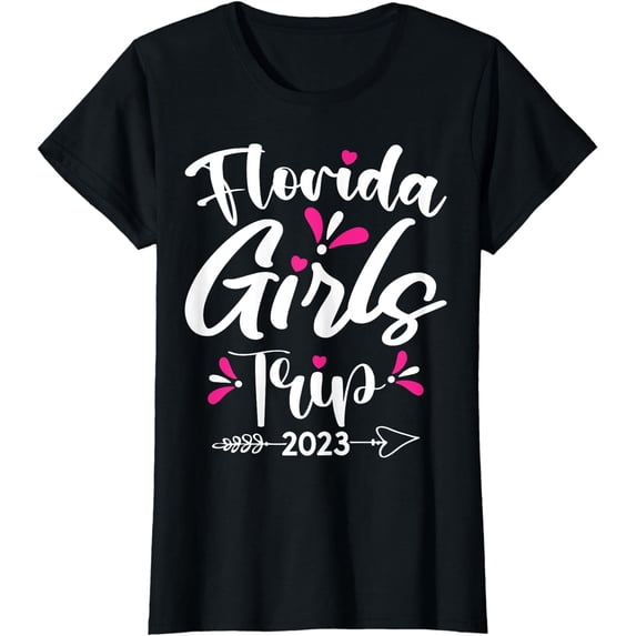 Flordia Girls Trip T-shirts Short Sleeve Casual Round Neck Gift T-Shirt