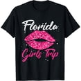 thumbnail image 1 of Flordia Vacation lip Girl Trip T-shirts Short Sleeve Casual Round Neck Gift T-Shirt, 1 of 3