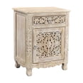 thumbnail image 1 of Florence 1-Drawer 1-Door Carved Nightstand Speckled Black - Left Distressed, 1 of 5