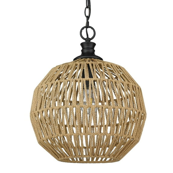 Golden Lighting Florence 1-light Pendant in Matte Black