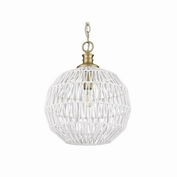 Golden Lighting Florence 1-light Pendant in Brushed Champagne Brass