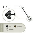 thumbnail image 1 of Florence 13/16 inch Corner Window Curtain Rod 48-84" - Black, 1 of 3