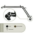 thumbnail image 1 of Florence 13/16 inch Double Corner Window Curtain Rod 28-48" - Black, 1 of 3