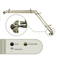 thumbnail image 1 of Florence 13/16 inch Double Corner Window Curtain Rod 66-120" - Antique Brass, 1 of 3
