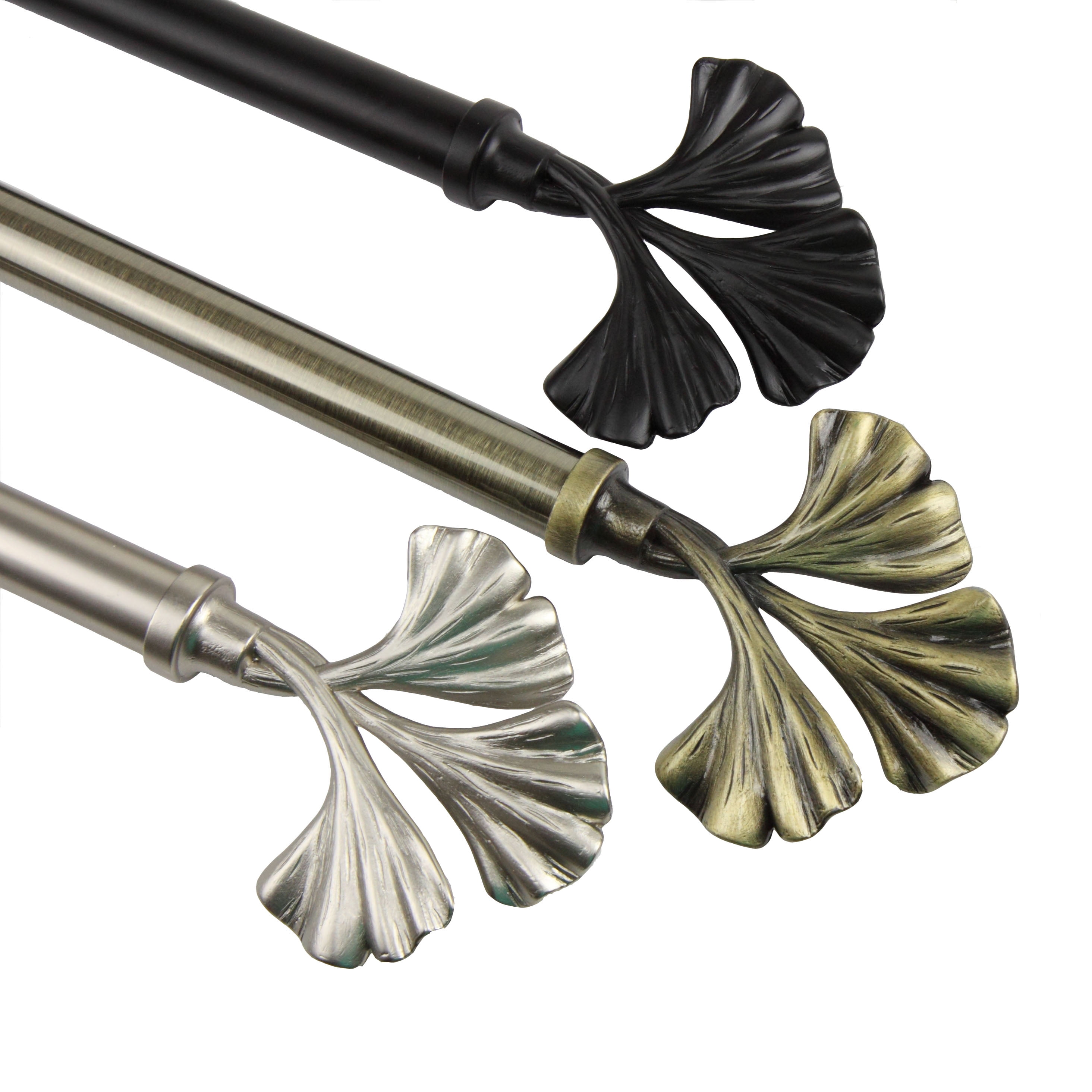 Florence 13/16 inch dia. Curtain Rod 120-170" - Satin Nickel