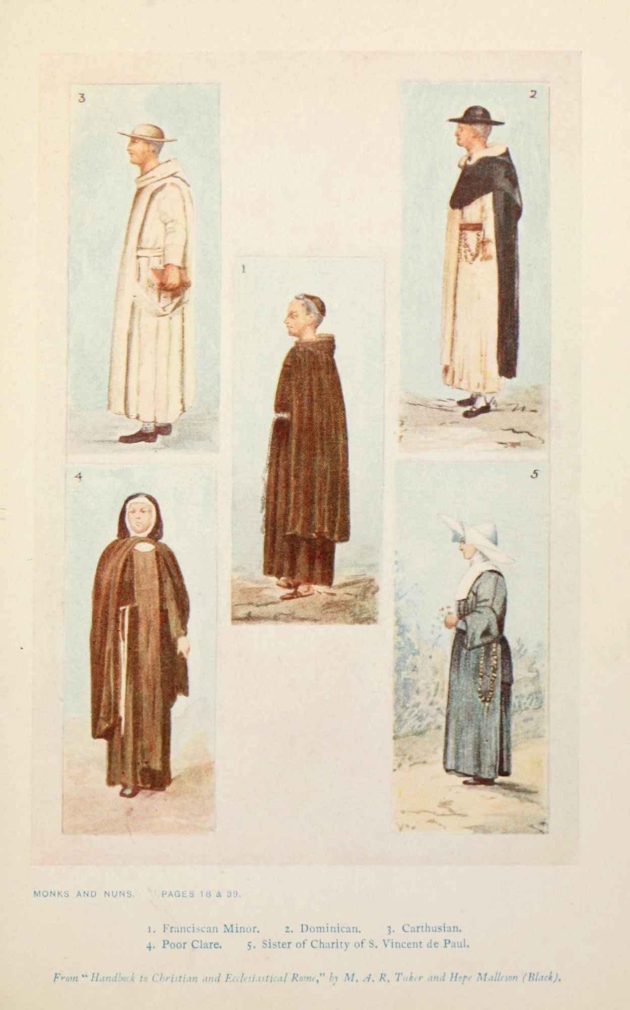 Florence 1912 Monks & nuns Canvas Art - RC Goff (24 x 36)