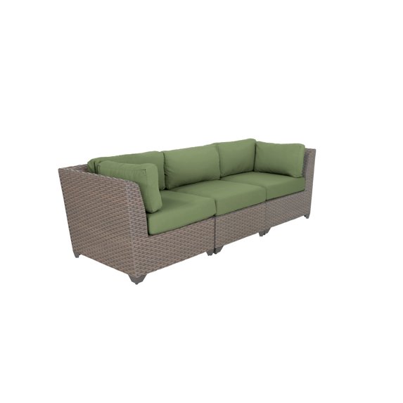 Florence 3 Piece Outdoor Wicker Patio Furniture Set 03c