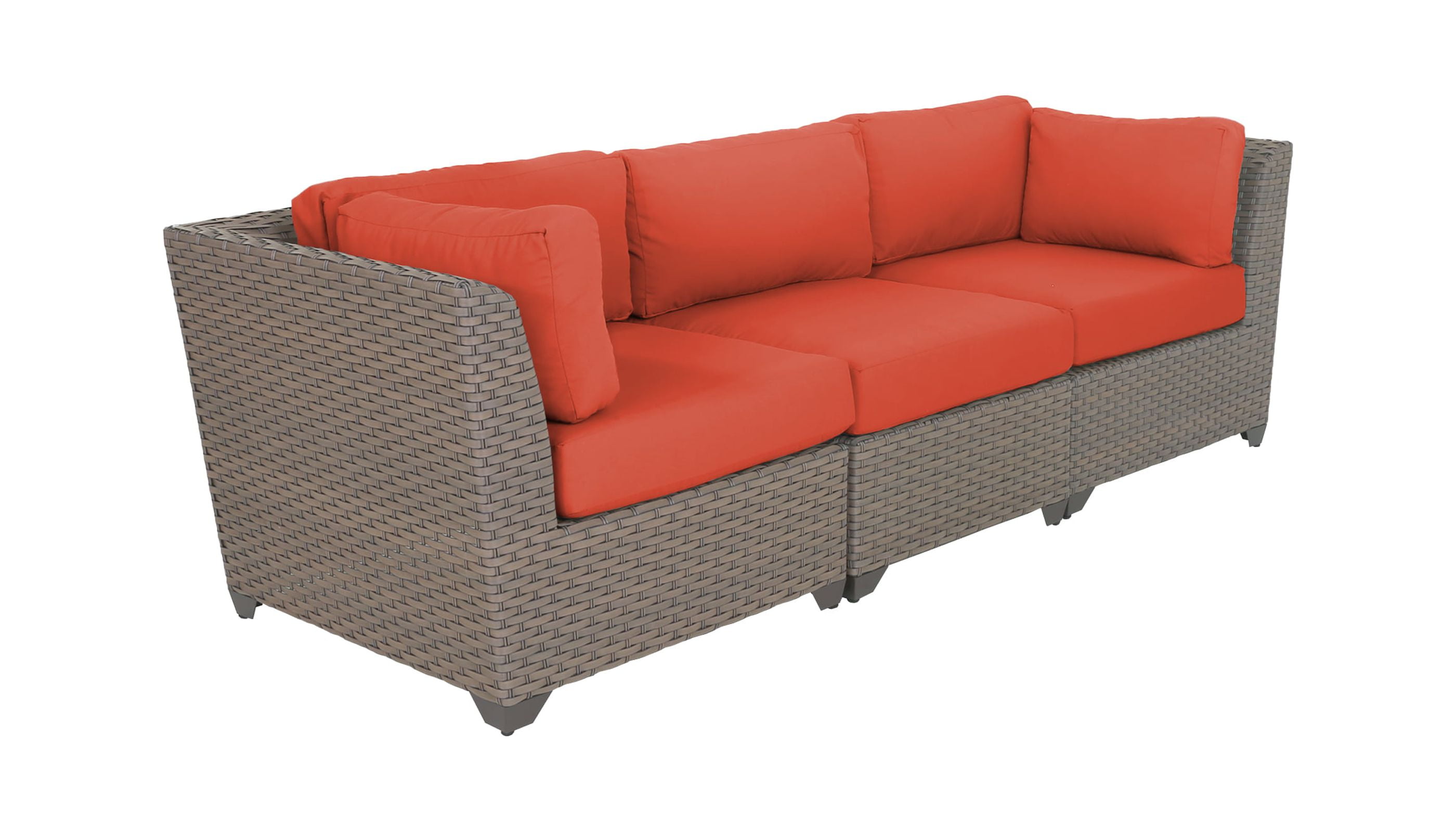 Florence 3 Piece Outdoor Wicker Patio Furniture Set 03c
