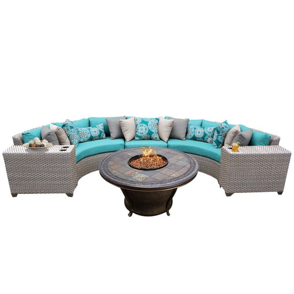 TK Classics FLORENCE-06h-ARUBA Florence Outdoor Wicker Patio Furniture Set 06h, Aruba - 6 Piece