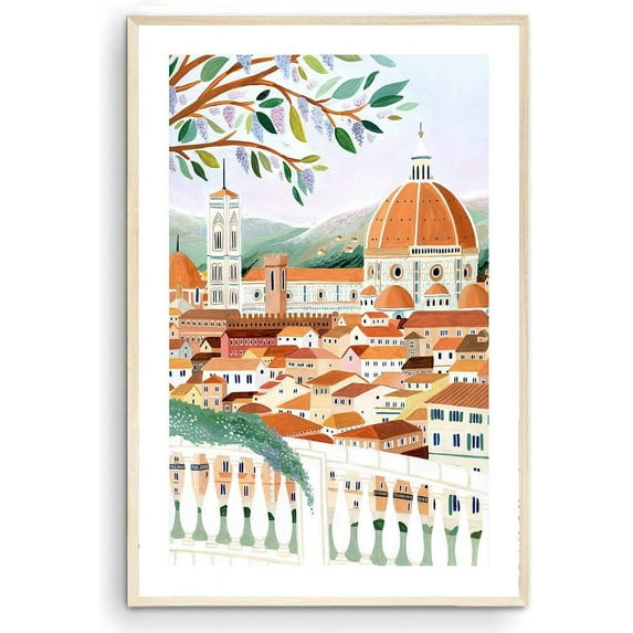 Florence Art Print, Santa Maria Del Fiore Cathedral, Italy Wall Art, Travel Gift, Travel Poster, Europe Print, Tuscany Print, Housewarming (Unframed) (11x14)