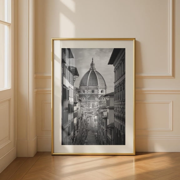 Florence Black And White Art Print Historic Architecture Cityscape