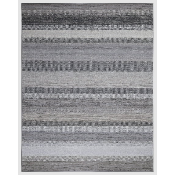 Florence Brown 8 ft. x 10 ft. Machine Washable Stripe Indoor Area Rug