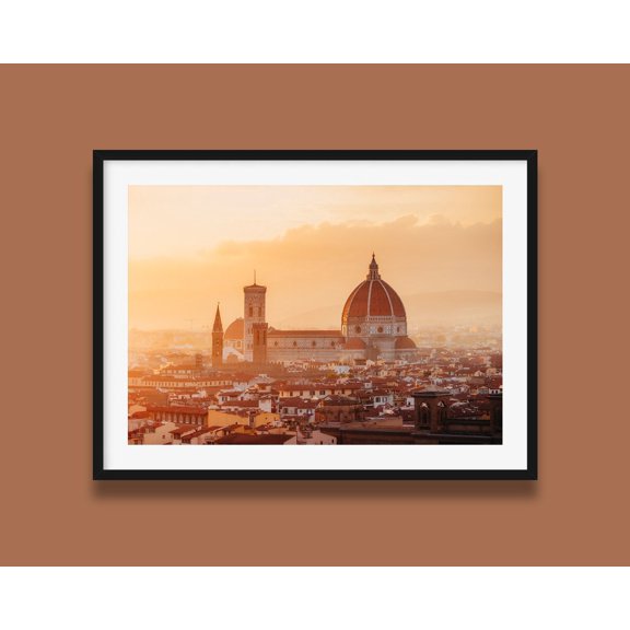Florence Duomo Sunset Print Italy Landscape Photography, Unframed Paper Print