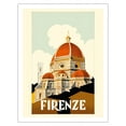 thumbnail image 1 of Florence (Firenze) Italy - Santa Maria del Fiore Cathedral the Duomo of Florence - Vintage Travel Poster c.1930 - Fine Art Matte Paper Print (Unframed) 20x26in, 1 of 4