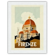 Florence (Firenze) Italy - Santa Maria del Fiore Cathedral the Duomo of Florence - Vintage Travel Poster c.1930 - Japanese Unryu Rice Paper Art Print 24 x 32 in