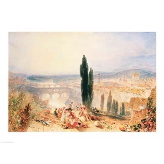 Florence From Near San Miniato 1828 Poster Print by J.M.W. Turner - 36 x 24 in. - Large