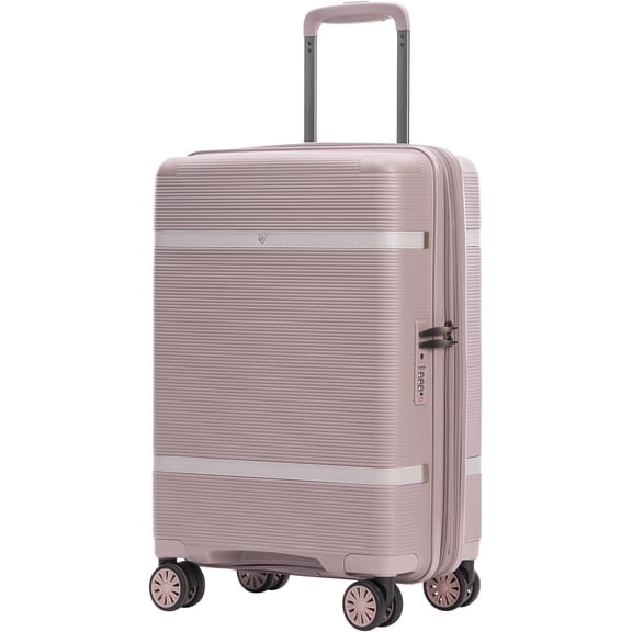 Florence Hardside Carry- Luggage with Spinner Wheels, Lightweight Expandable Suitcase with TSA Lock, Artist-Inspired Stylish Travel Luggage for Women, 20-Inch, Rose Blush