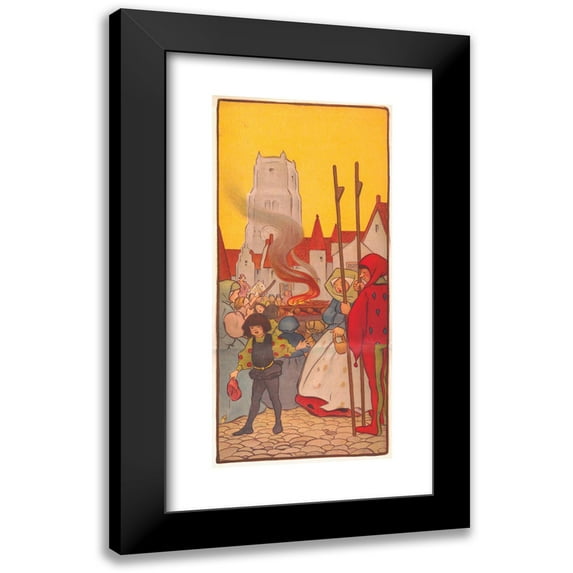 Florence Harrison 8x14 Black Modern Framed Museum Art Print Titled - Part 4 of the Tale of Topply Tilts (1911)