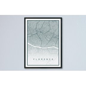 Florence Italy City Map Urban Travel Decorative Interior Home Wall Art Poster