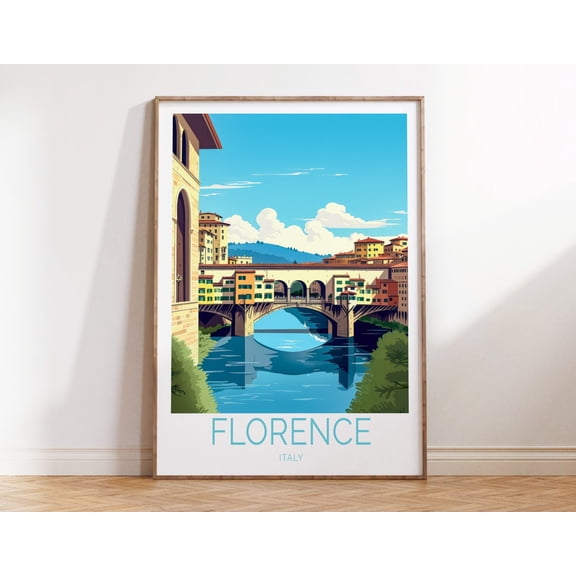 Florence Italy Historic Renaissance City Print, Unframed Paper Print Size 12x18
