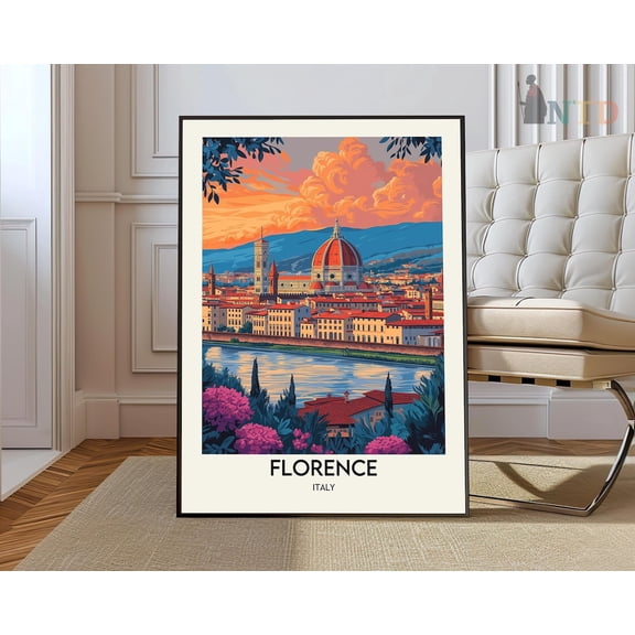 Florence Italy Renaissance City Poster, Unframed Paper Poster 8x10in
