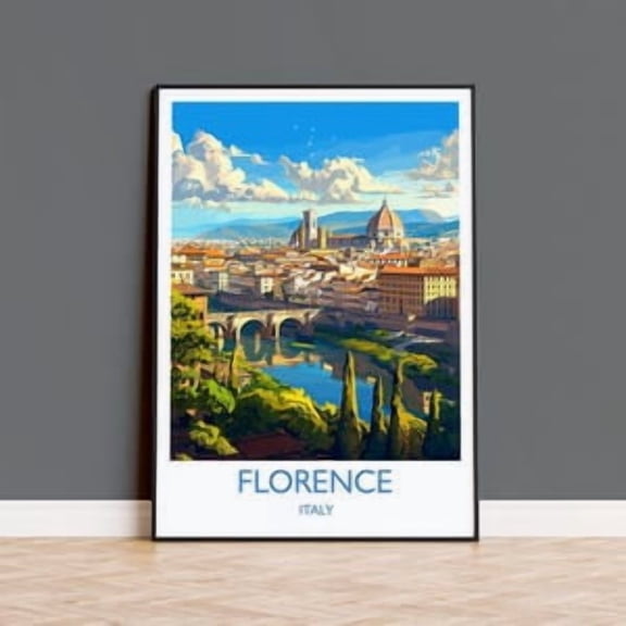 Florence Italy Travel Poster, Poster Home Decor, Poster Only