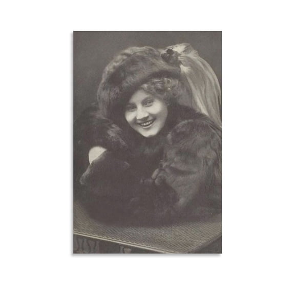 Florence Lawrence, The Biograph Girl America's First Movie Star Print Poster (3) Home Decor Poster Wall Art Hanging Picture Print Bedroom Decorative Painting Posters Room Aesthetic 20x30inch(50x75cm)