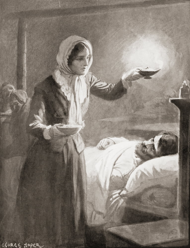 Florence Nightingale 1820 Canvas Art - Ken Welsh Design Pics (26 x 34)